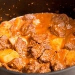 carne guisada casi lista