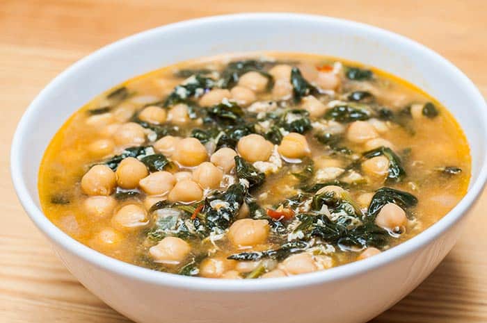 espinacas con garbanzos