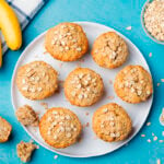 muffins de banana con avena