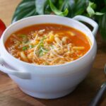 sopa de tomate con pasta