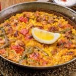 receta de paella de verduras casera