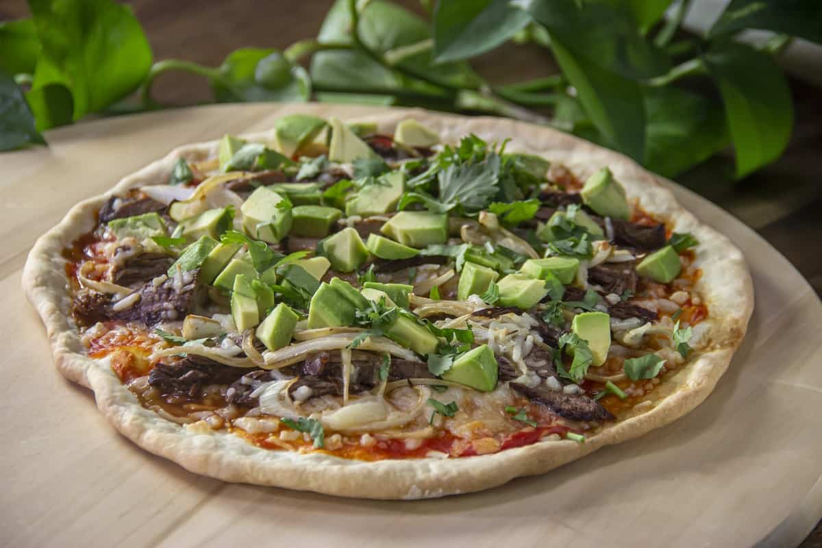 Pizza de carne asada