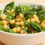 receta de ensalada de garbanzos y espinacas