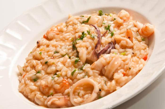 receta de risotto de mariscos