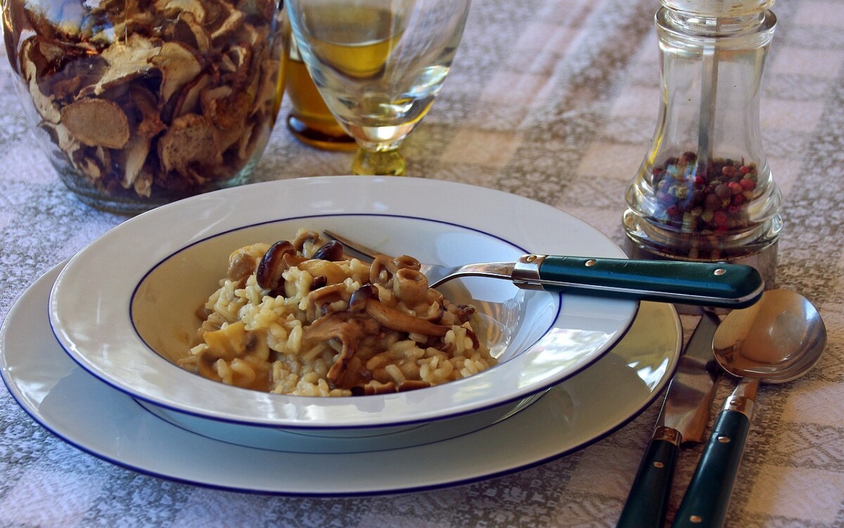 Risotto de arroz integral con setas