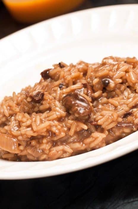 risotto de setas y hongos