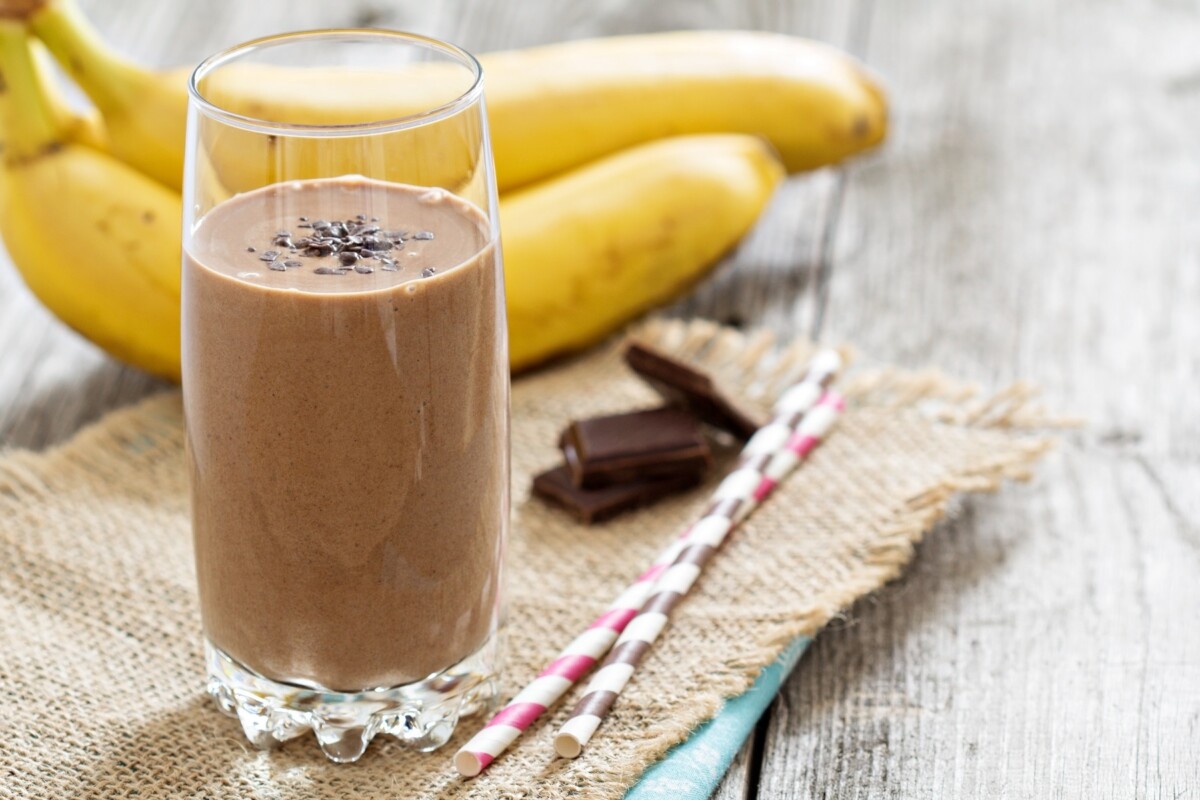 batido de chocolate con platano