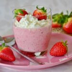 batido de helado de fresa