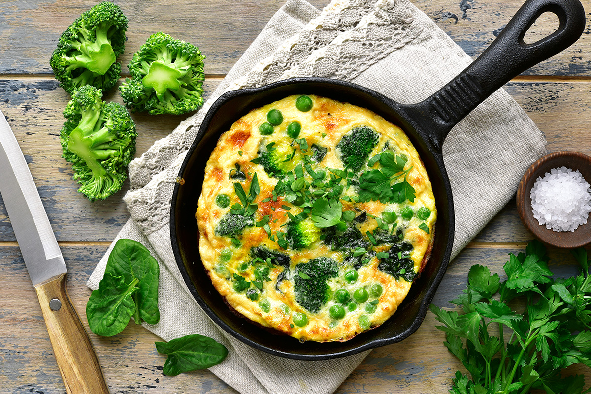 tortilla de brócoli fácil